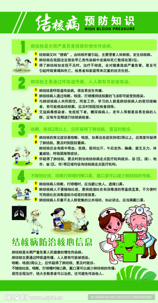 结核病预防知识公益宣传海报素材