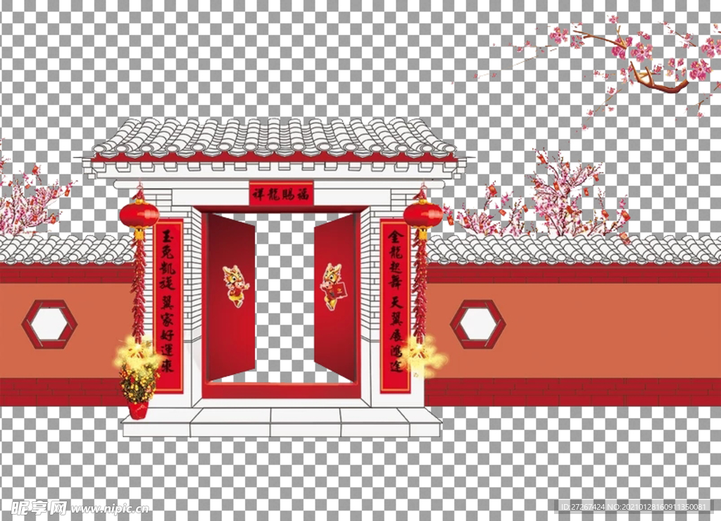 免抠 中式门头