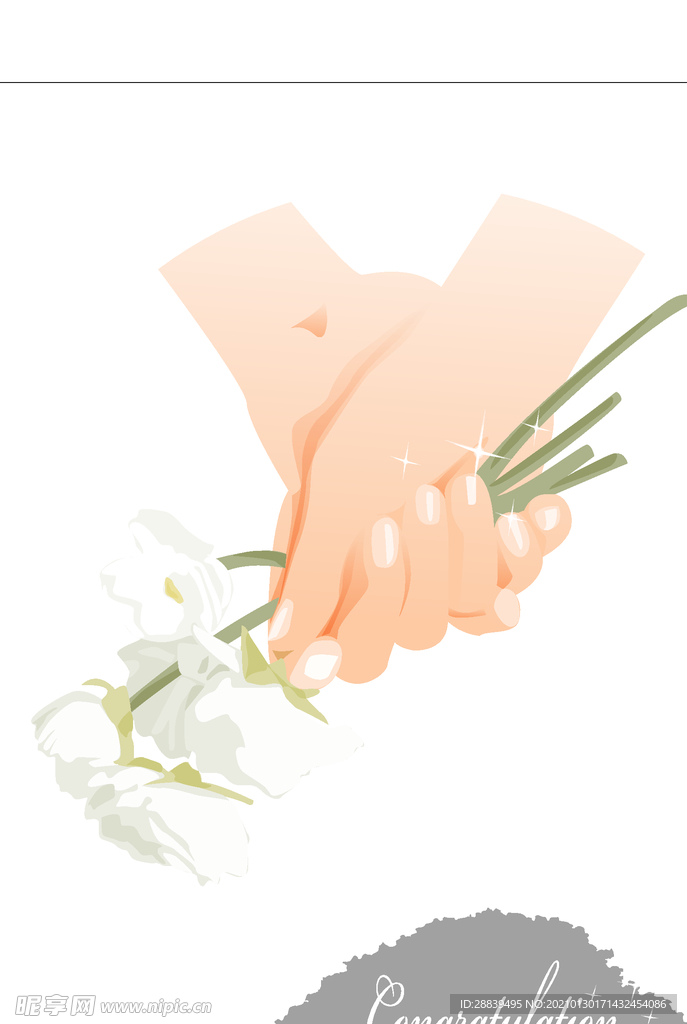 手拿花