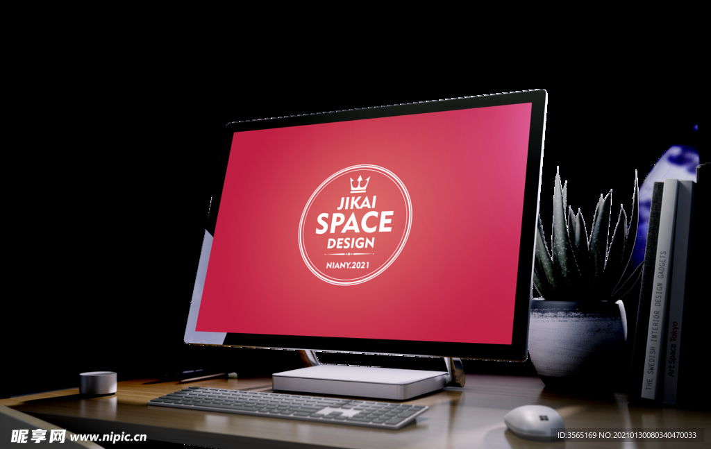 高清显示器PSD模板贴图样机