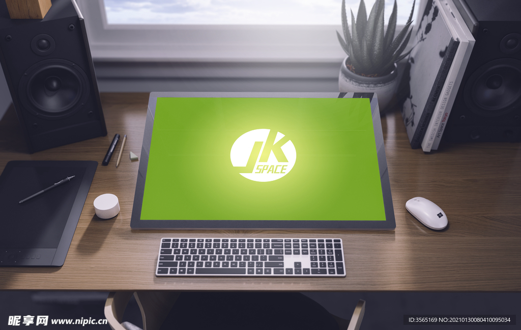 高清显示器PSD模板贴图样机