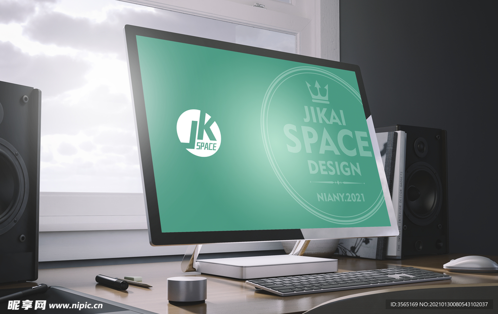 高清显示器PSD模板贴图样机