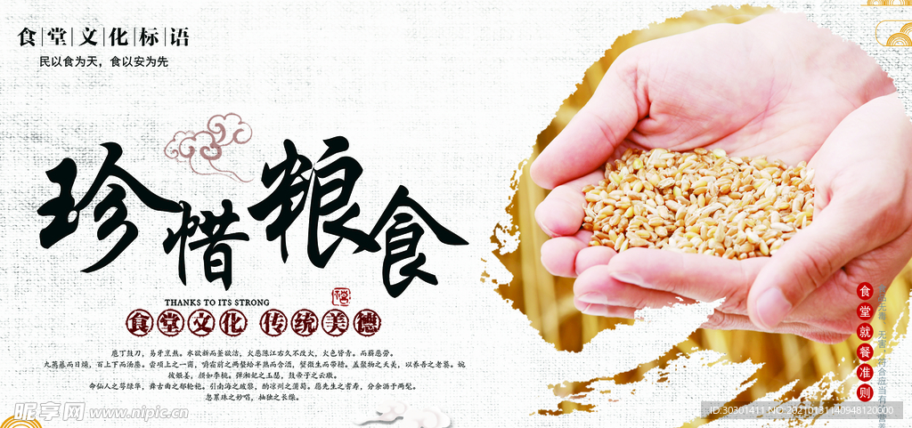 珍稀粮食谷物海报背景墙