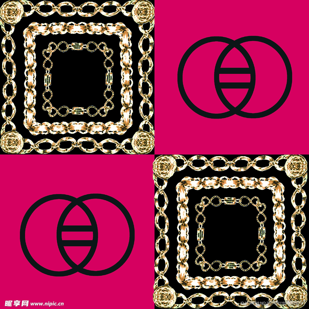 链条 方格 首饰盒