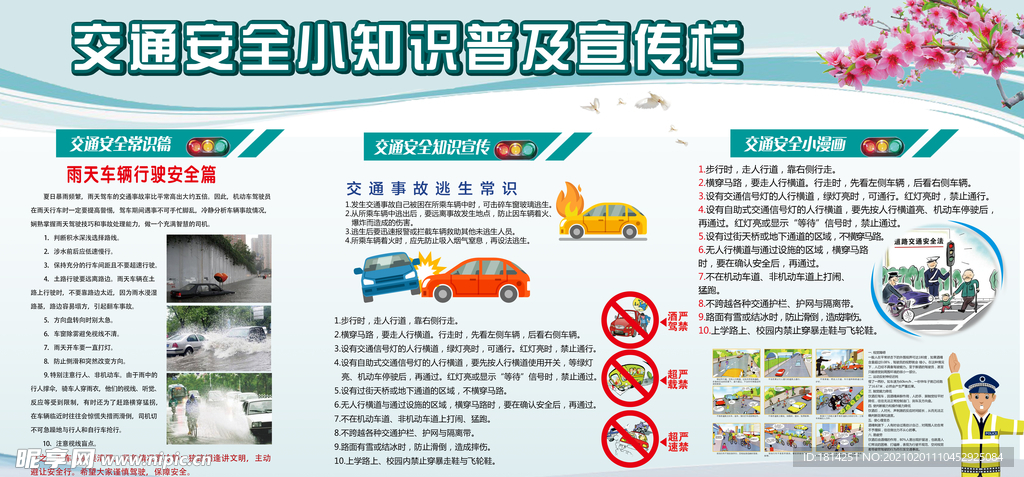 交通安全知识宣传栏