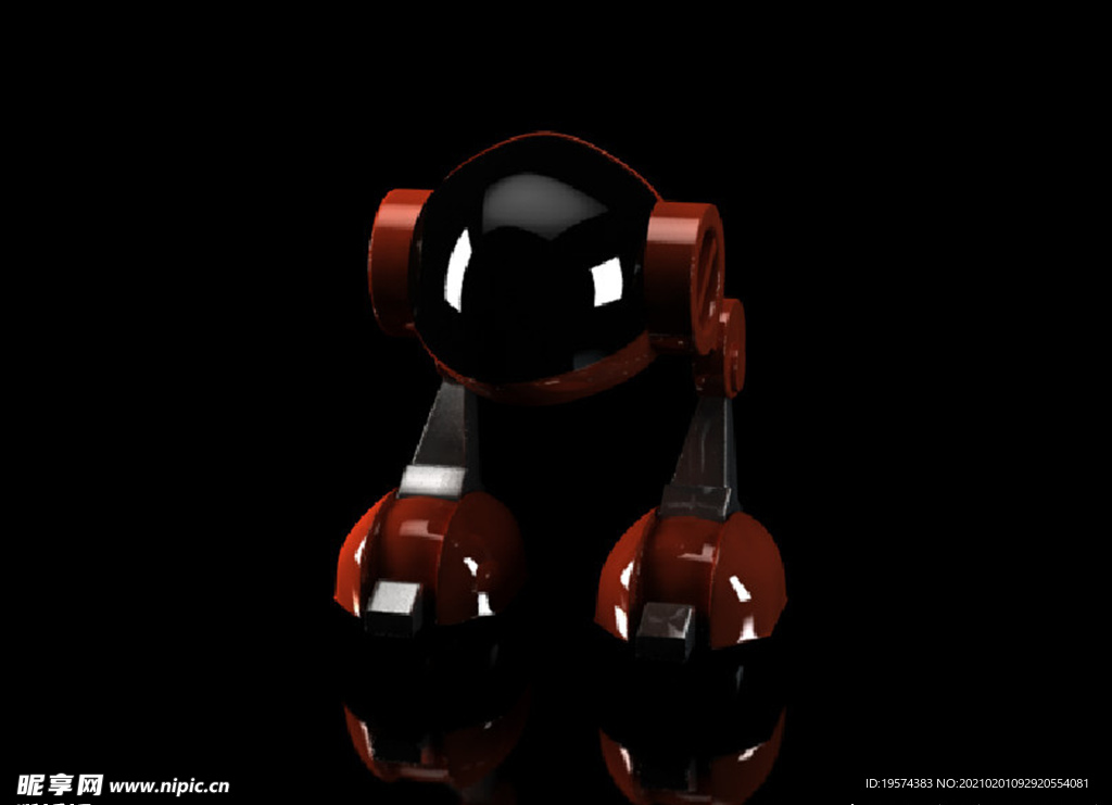 C4D模型两只脚的机器人