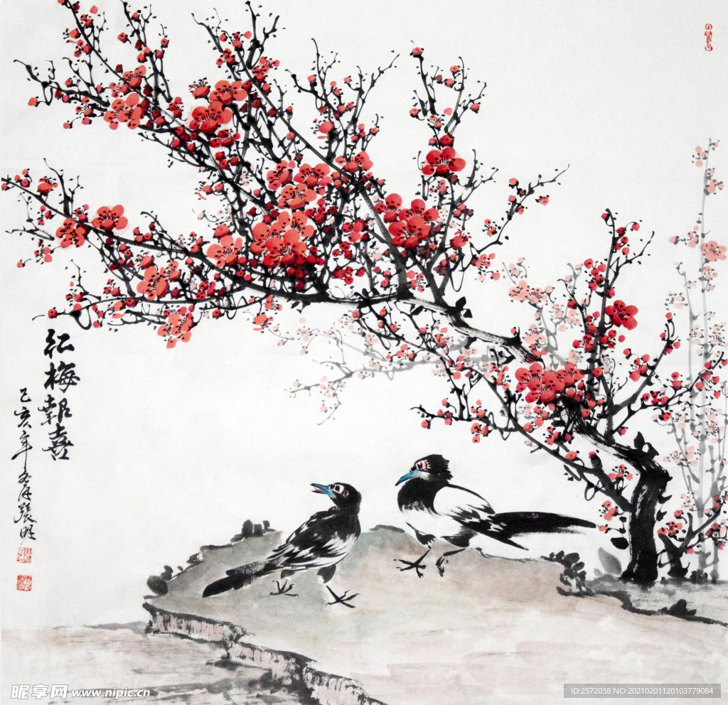 红梅报喜