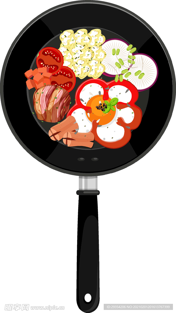 餐饮烹饪主题卡通插画图片