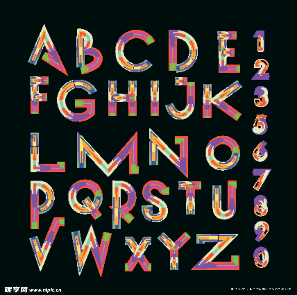 字母 卡通 动画 英文 数字