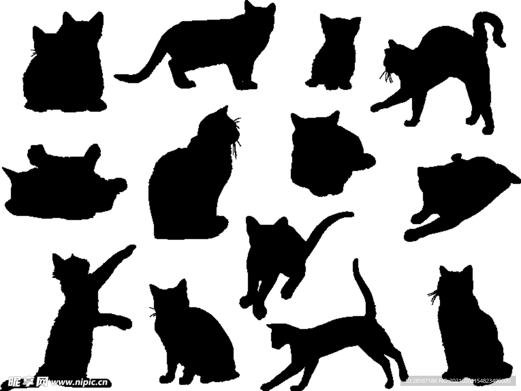 猫剪影