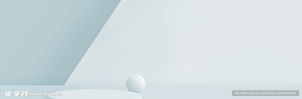 蓝色简约背景台子