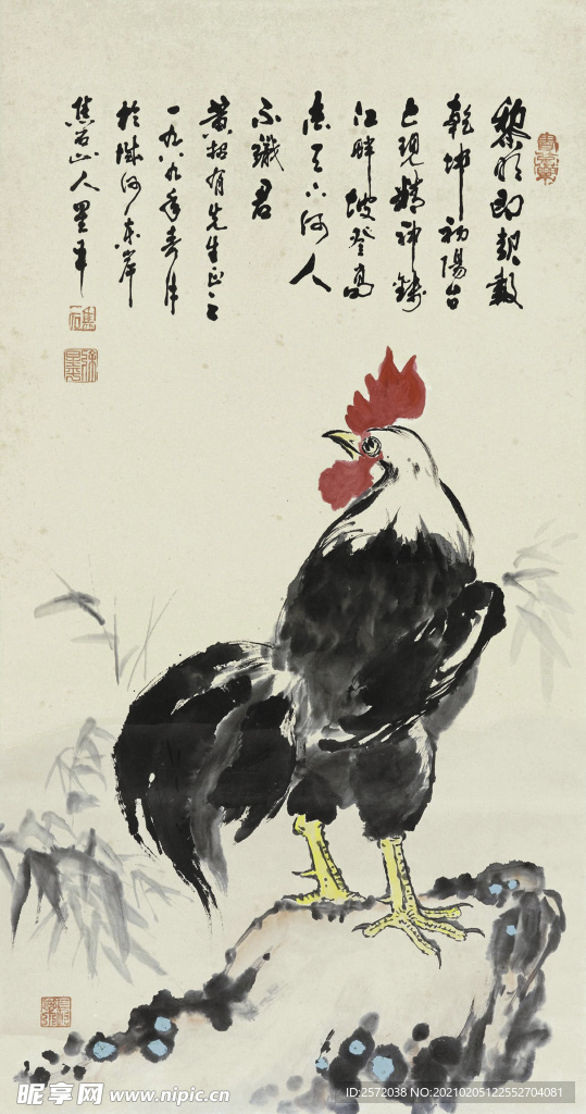 雄鸡唱白
