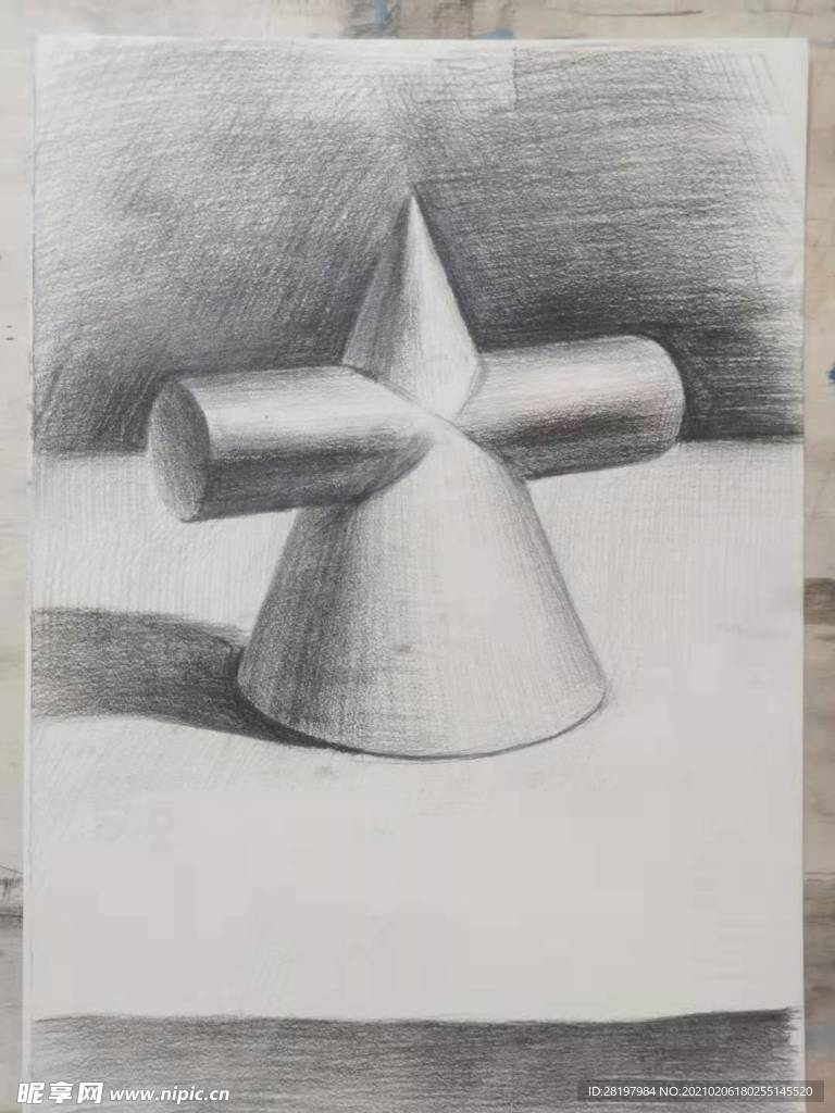素描穿插体