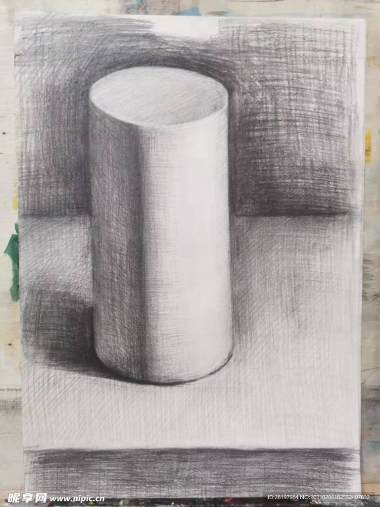 素描圆柱体