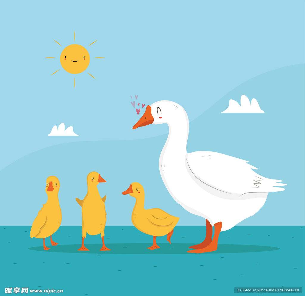 白鹅和鹅仔