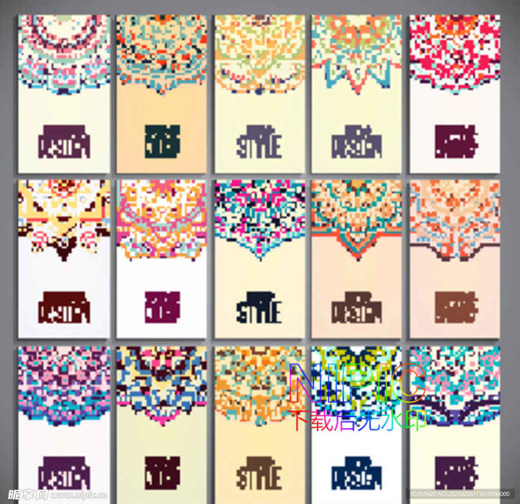 民族花纹eps背景