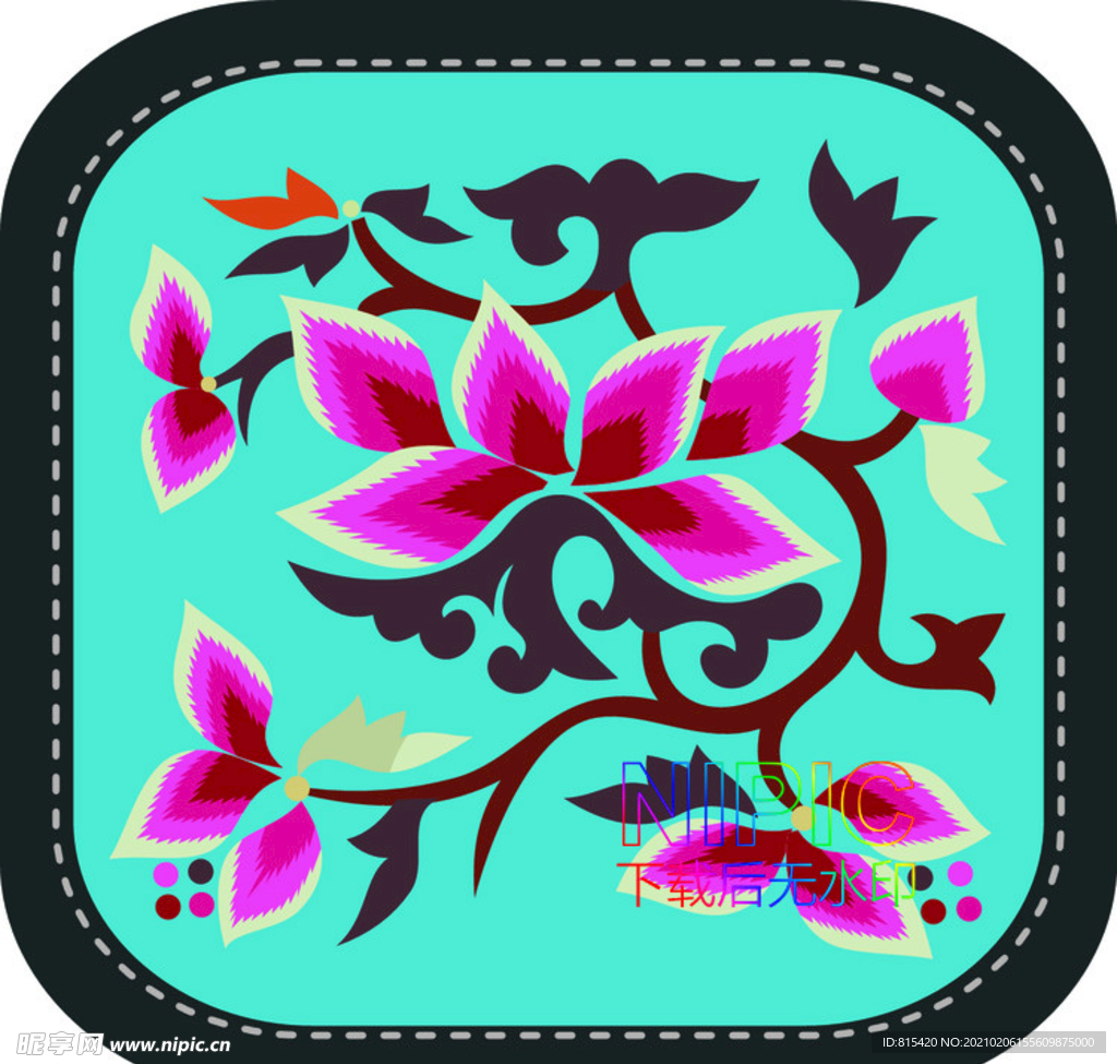 绣花图案eps图形