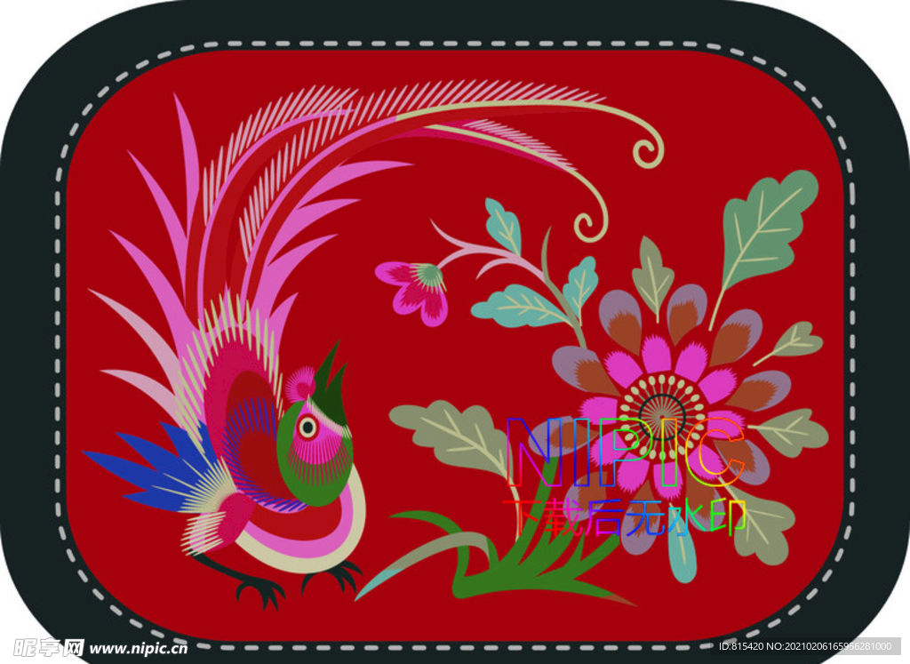 绣花图案eps图片