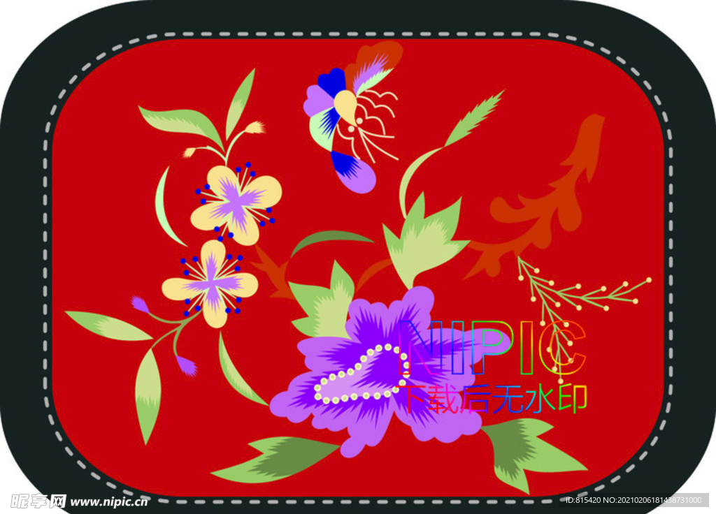 电脑绣花eps背景