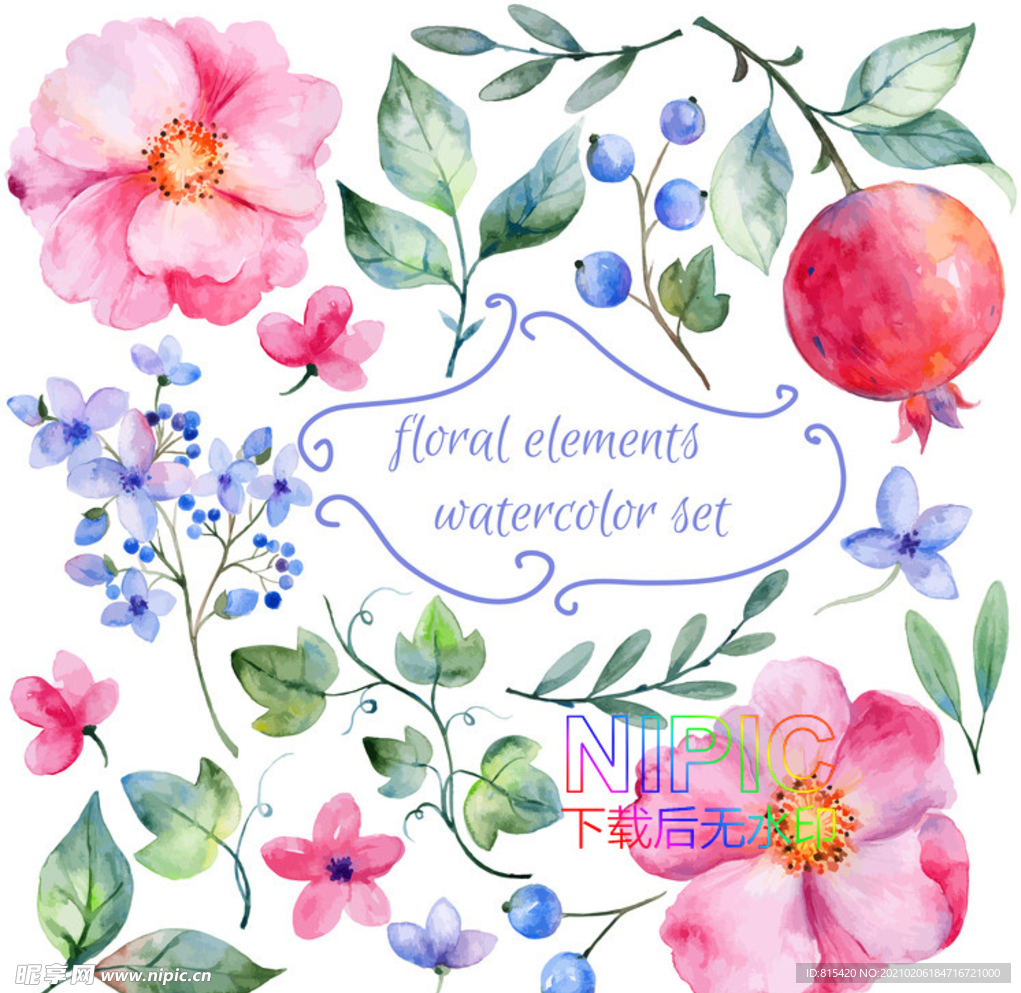 鲜花植物eps图形