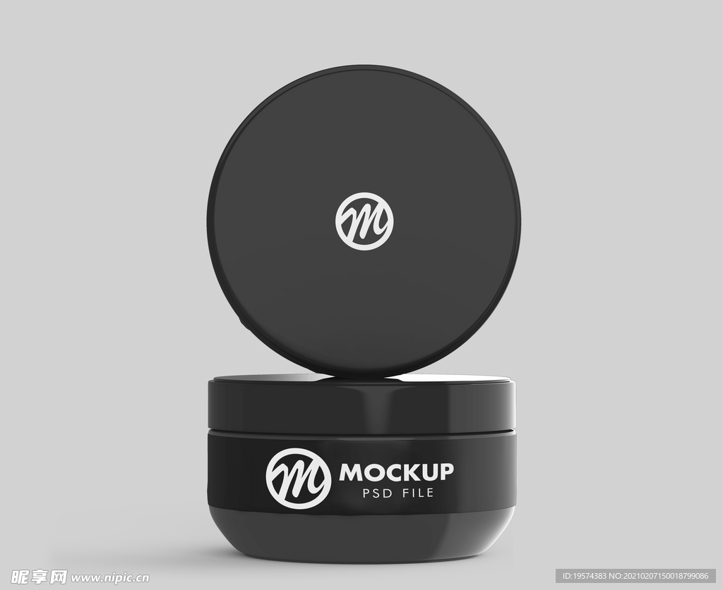 护肤品面霜罐样机[PSD]