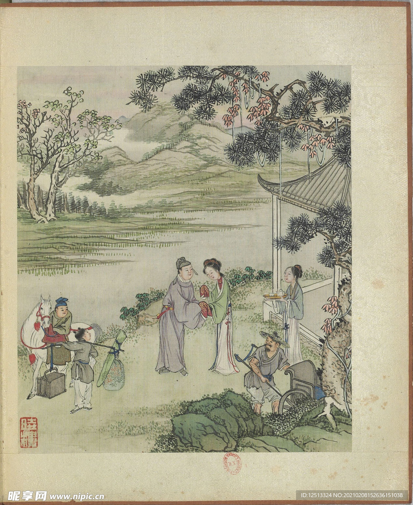 西厢记风月秋声图