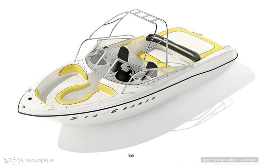 3dmaxC4D模型游艇