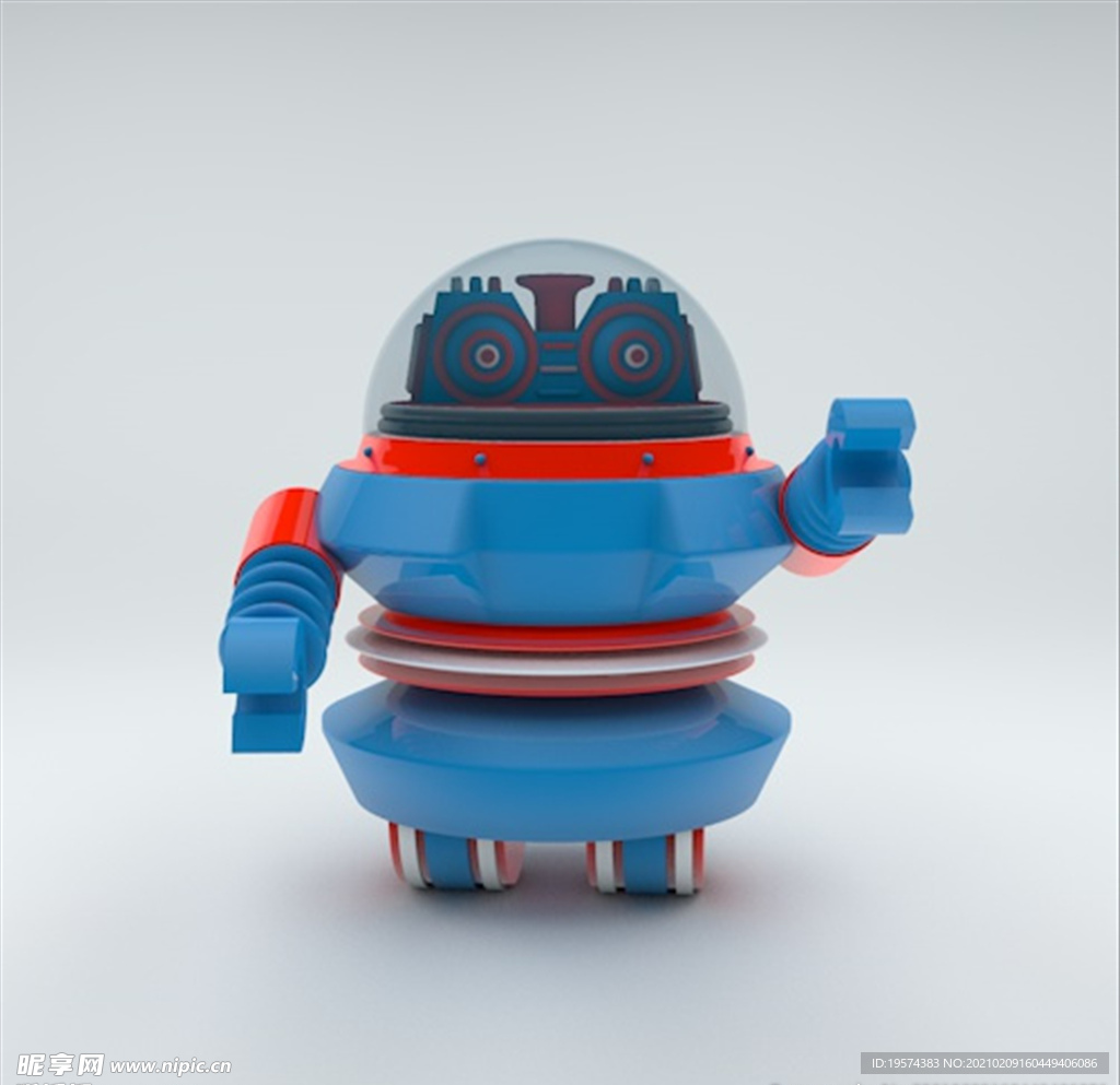 C4D模型卡通机器人