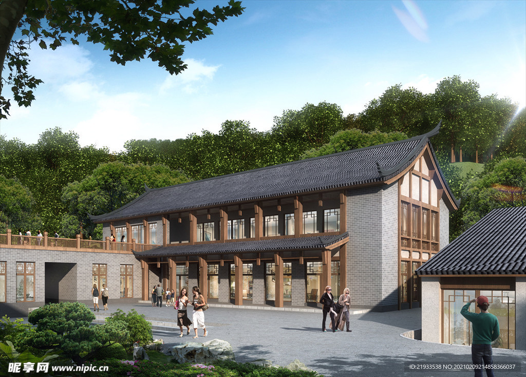 乡村改造商业街建设景观效果图