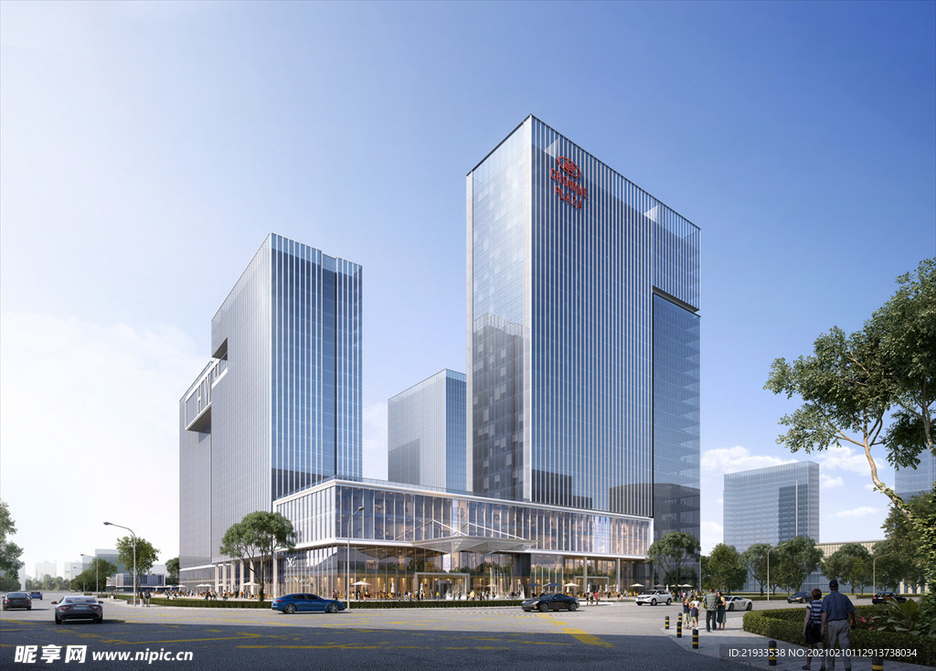 公建高层商业综合体效果图