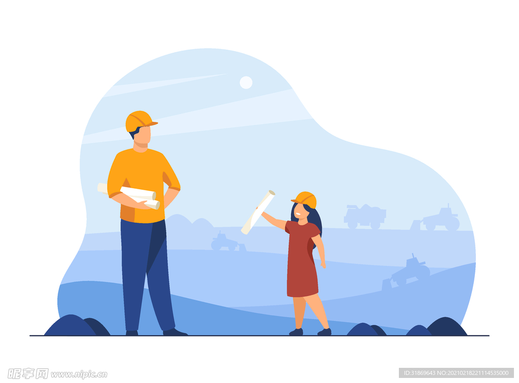 人物插图 扁平办公矢量