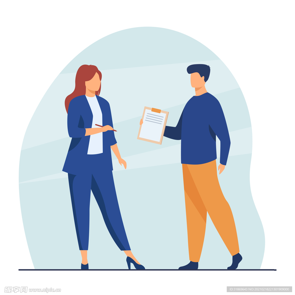 人物插图 扁平办公矢量