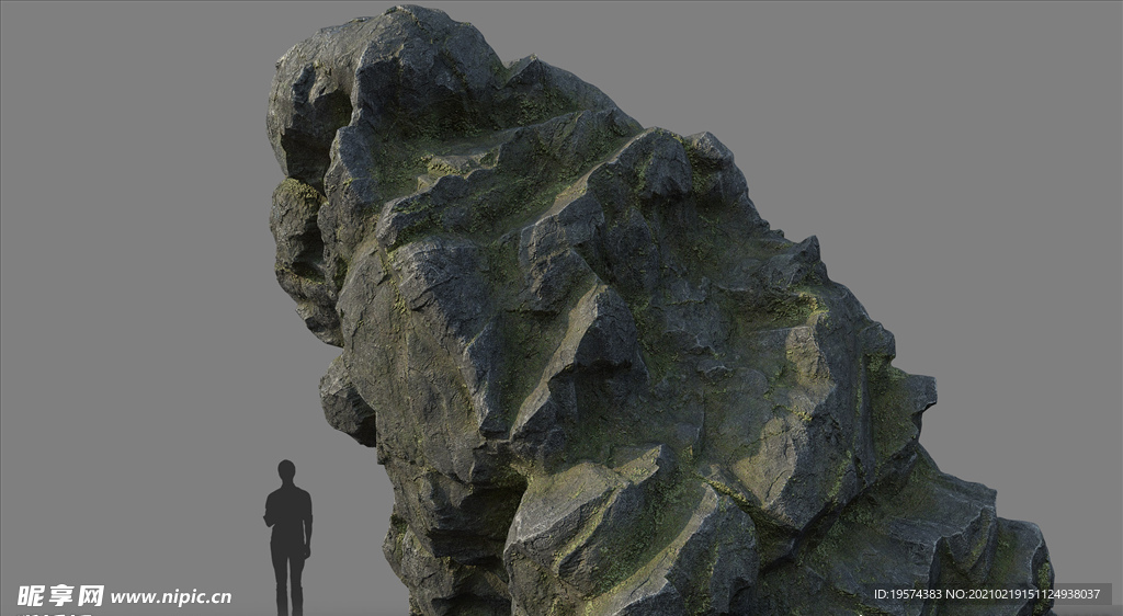 C4D模型岩石假山石头景观石
