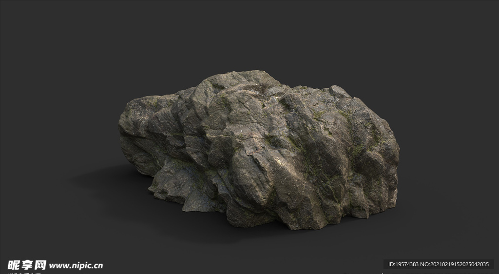 C4D模型岩石假山石头景观石
