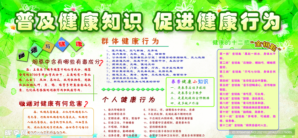 普及健康安全知识宣传海报素材