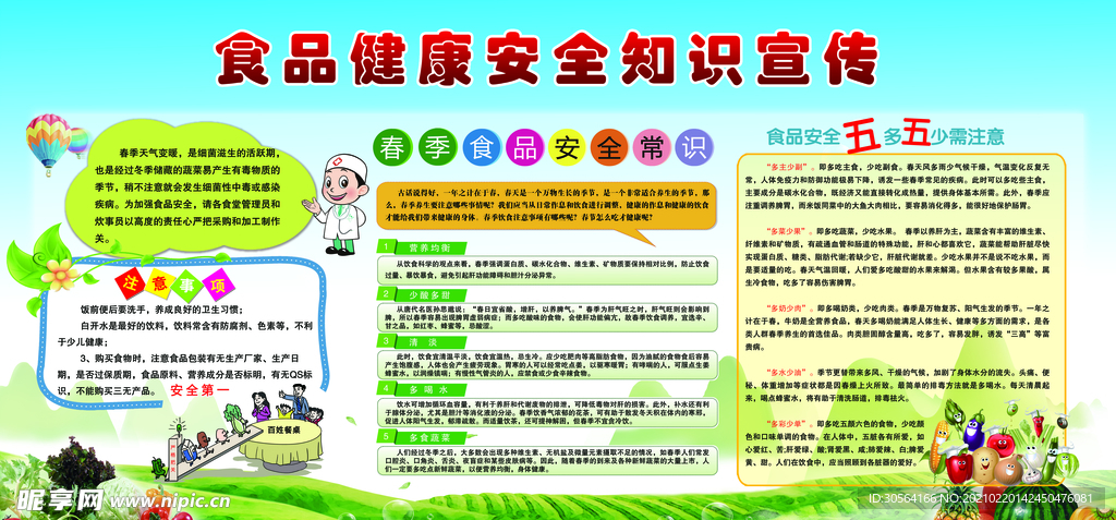食品健康安全知识宣传海报素材