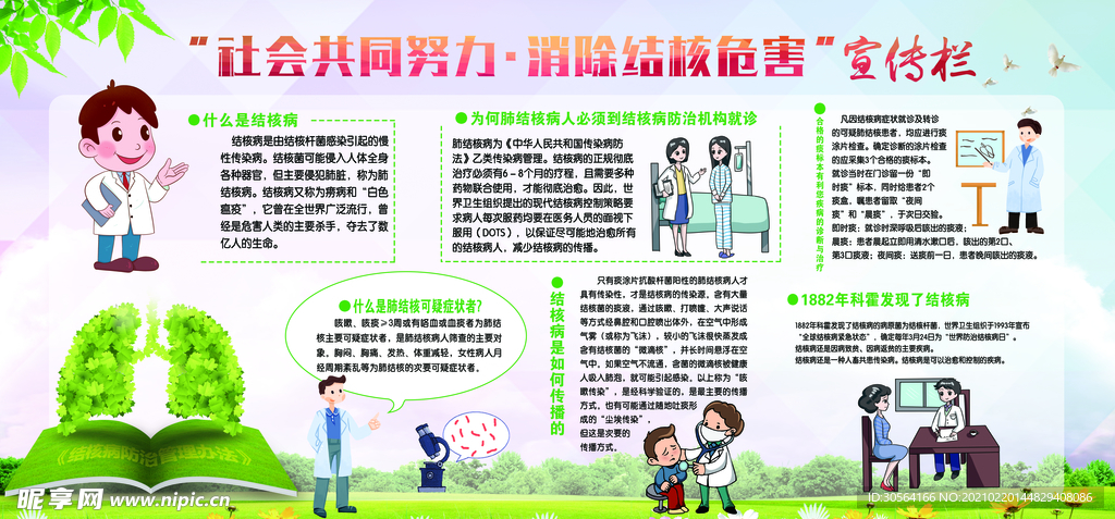 结核危害知识公益宣传海报素材