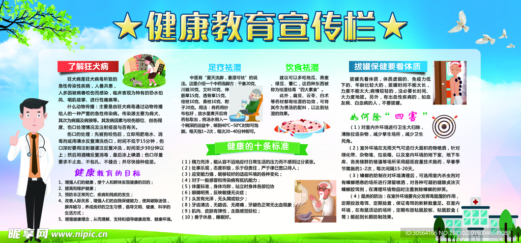 健康教育知识宣传活动海报素材