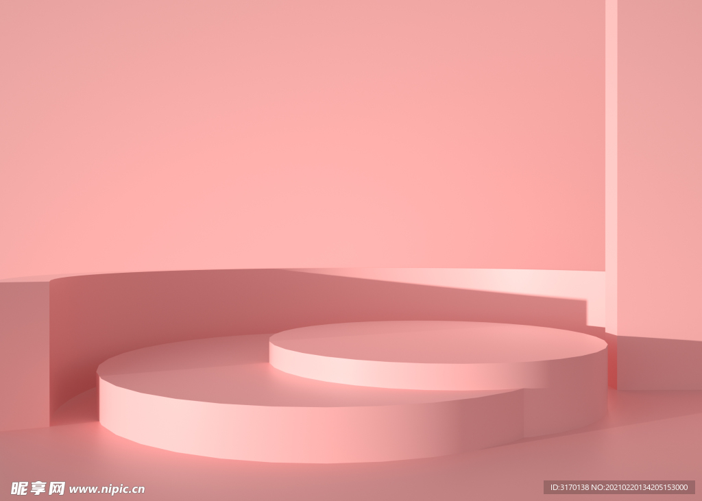 粉色c4d背景素材图片简约海报
