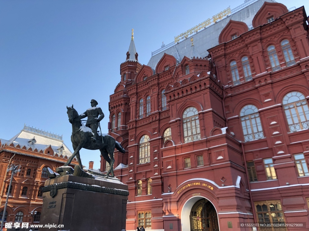 俄罗斯列宁博物馆莫斯科骑士雕塑