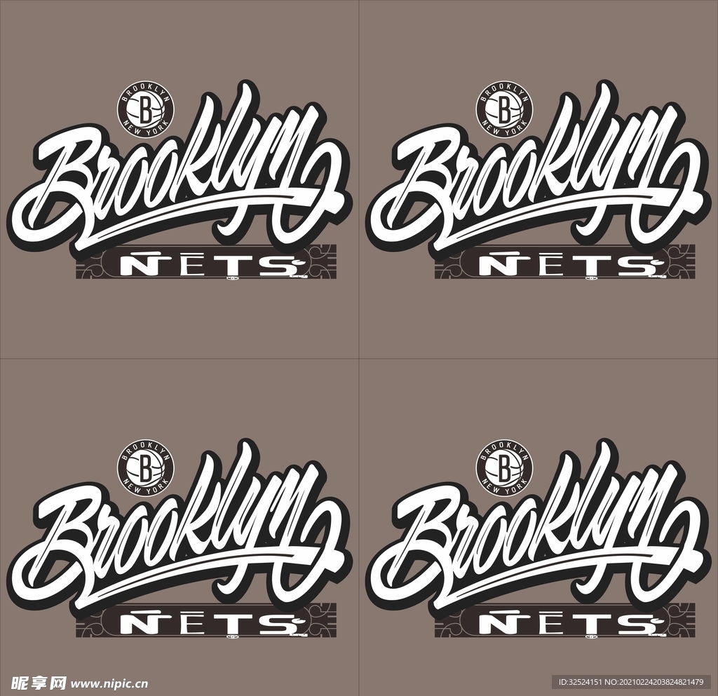 篮网NBA篮网官方衣服logo
