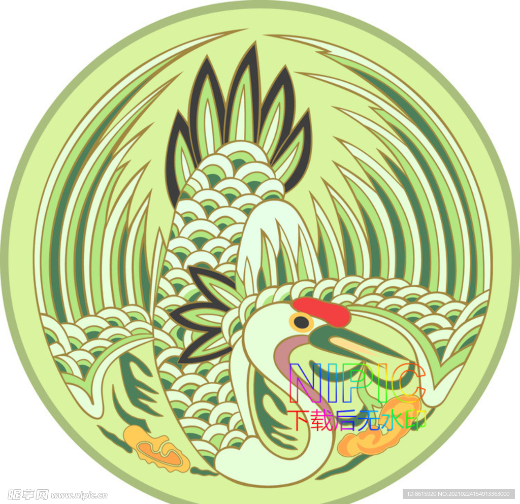 绣花图案eps模板下载