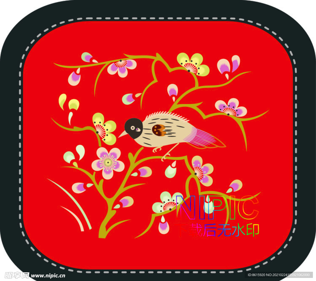 绣花图案eps图片
