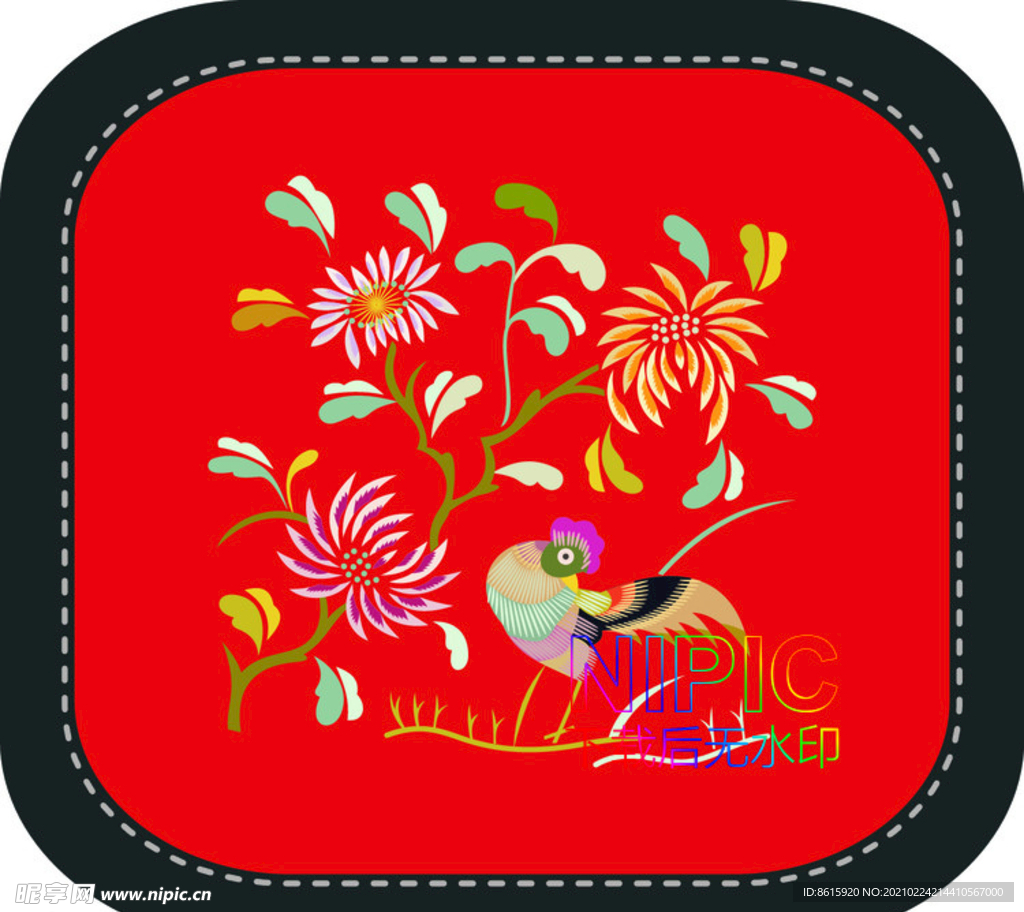 电脑绣花eps模板下载