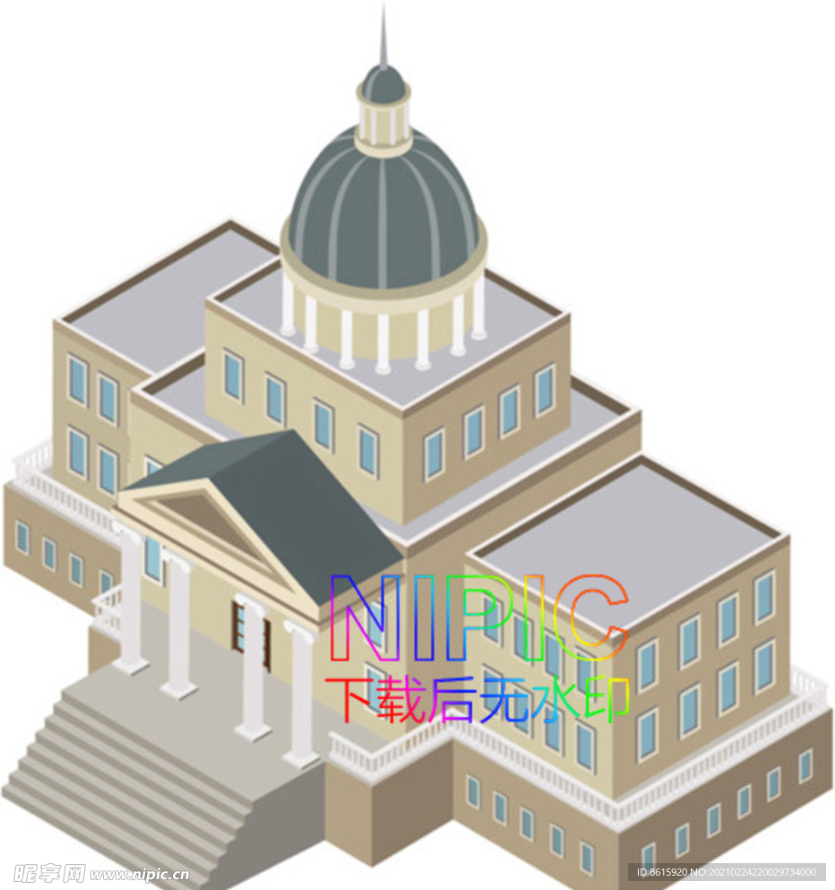 2.5d城市ai图片