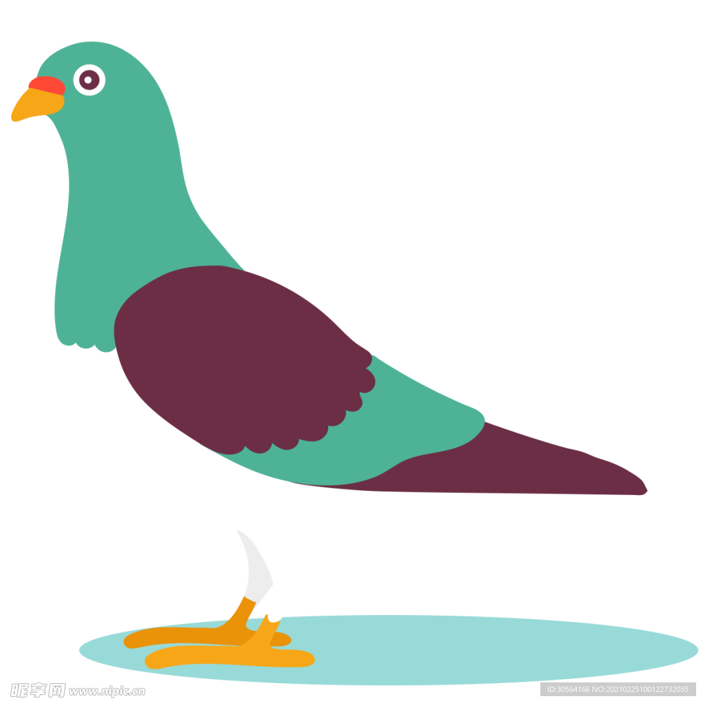 可爱小鸟标签标志合成素材