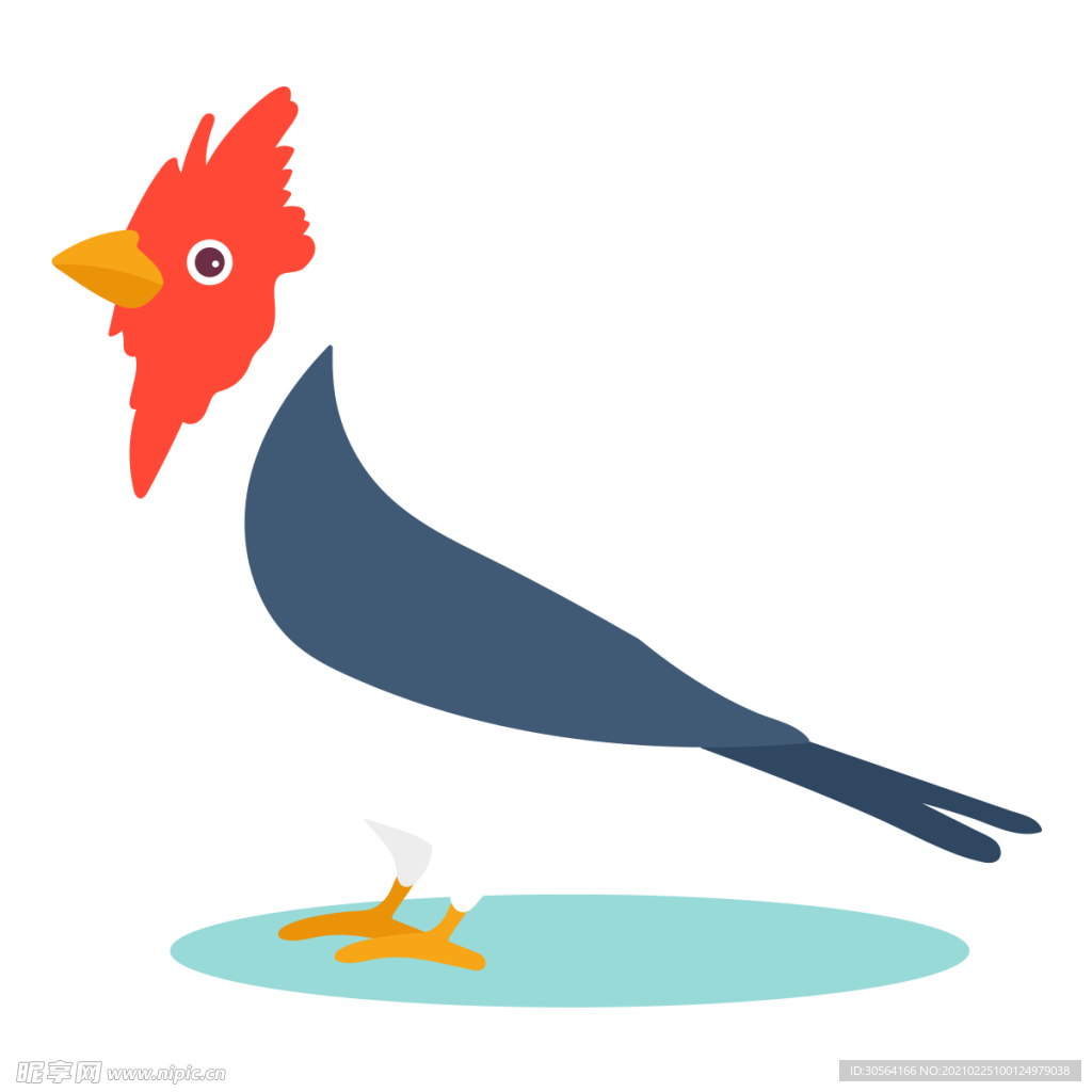 可爱小鸟标签标志合成素材