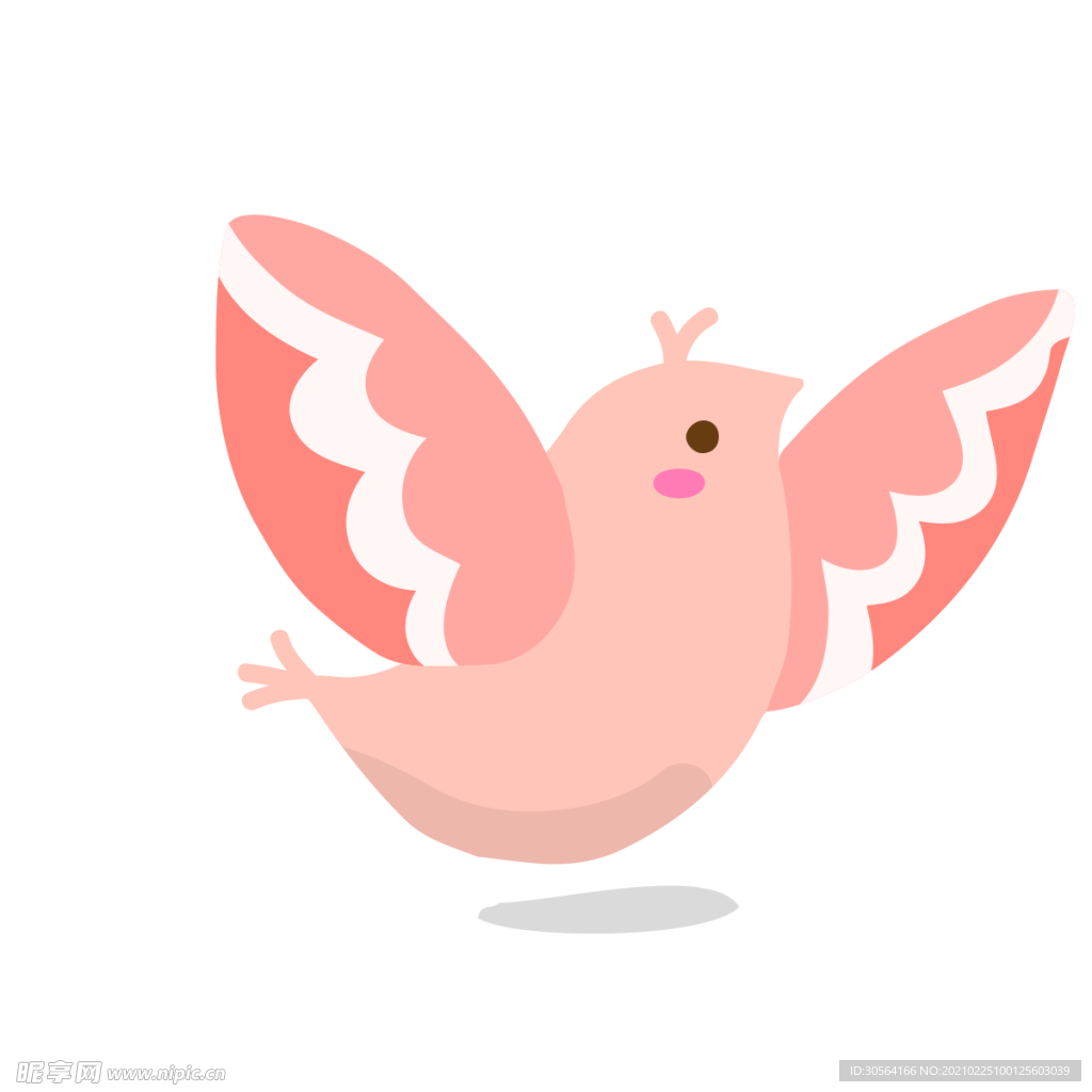 可爱小鸟标签标志合成素材