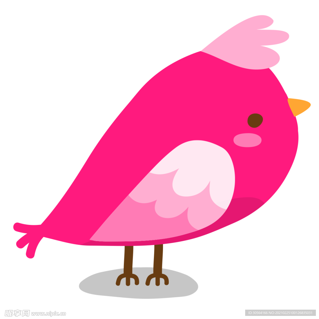 可爱小鸟标签标志合成素材