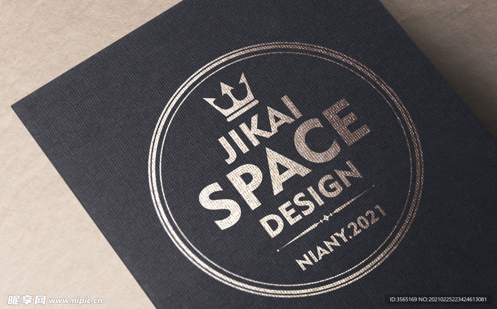 纸质烫印工艺LOGO贴图样机